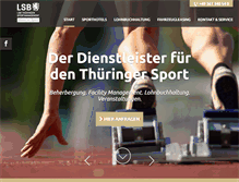 Tablet Screenshot of lsb-sportmanagement.de
